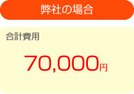 弊社の場合7万円